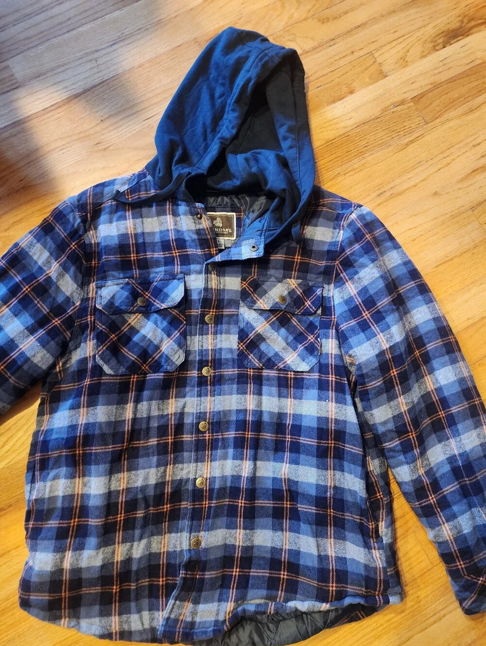 Men L Quilted Flannel.shirt Jacket Hoodie L Legendary Outfitters